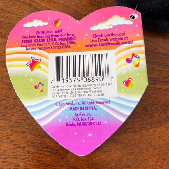 Vintage Lisa Frank Max Splash Orca Whale Plush Beanie Stuffed Animal 1998 - Picture 10 of 13